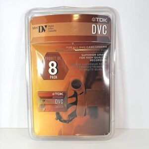 New TDK DVC Mini-DV 60 Blank Tapes Digital Video Cassettes DVC60 Lot Of 8
